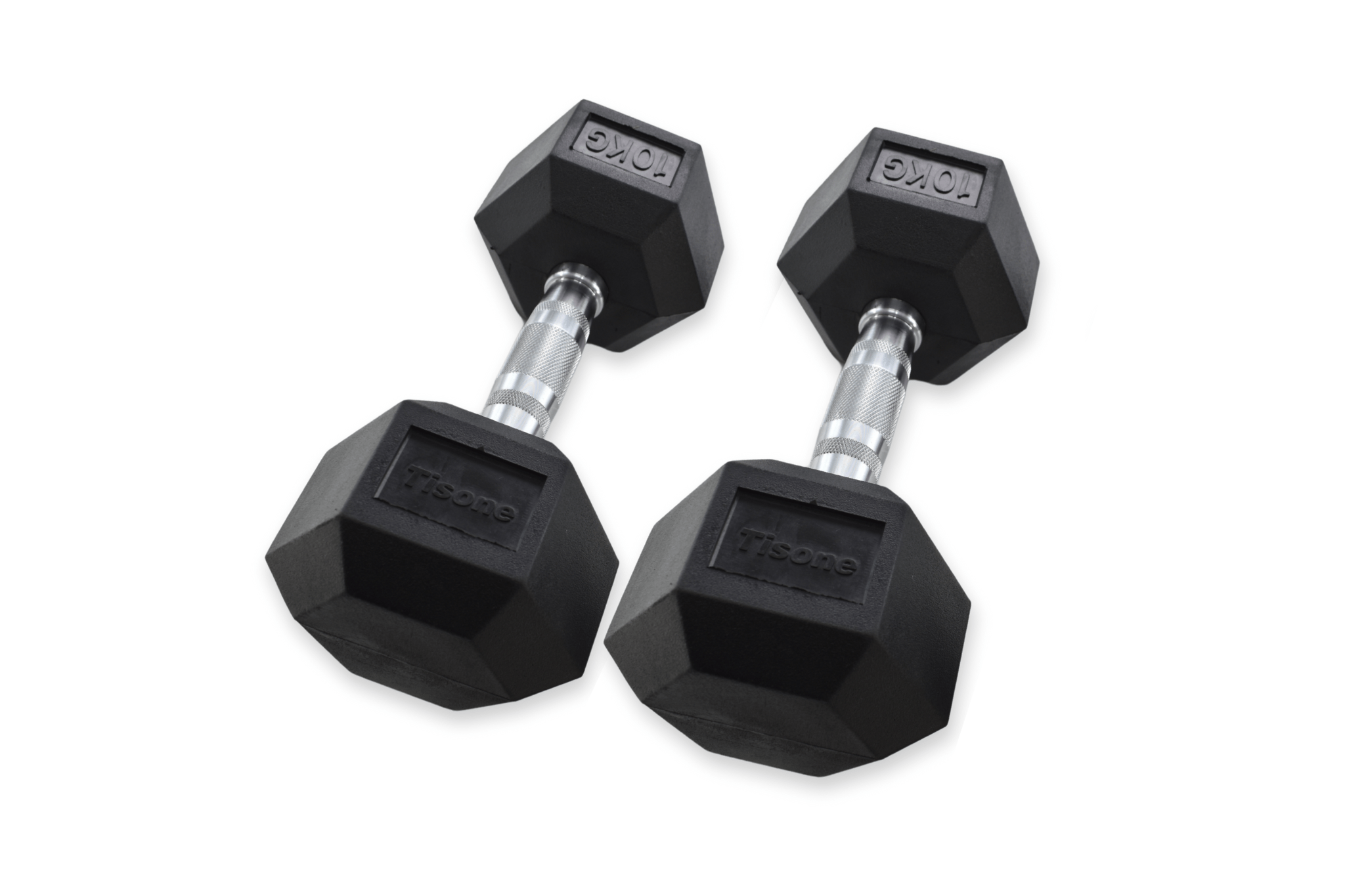 Mancuernas hexagonales Tisone 10 kg (par)