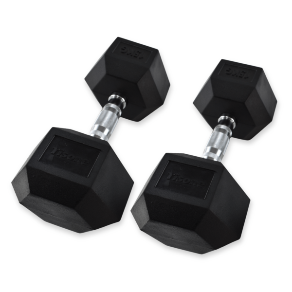 Mancuernas hexagonales Tisone  15 kg (par)
