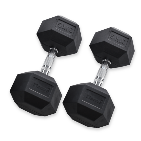 Mancuernas hexagonales Tisone  20 kg (par)