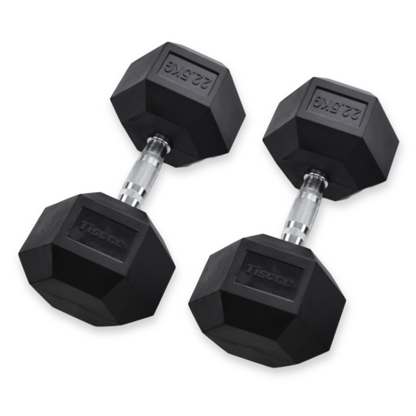 Mancuernas hexagonales Tisone  22,5 kg (par)