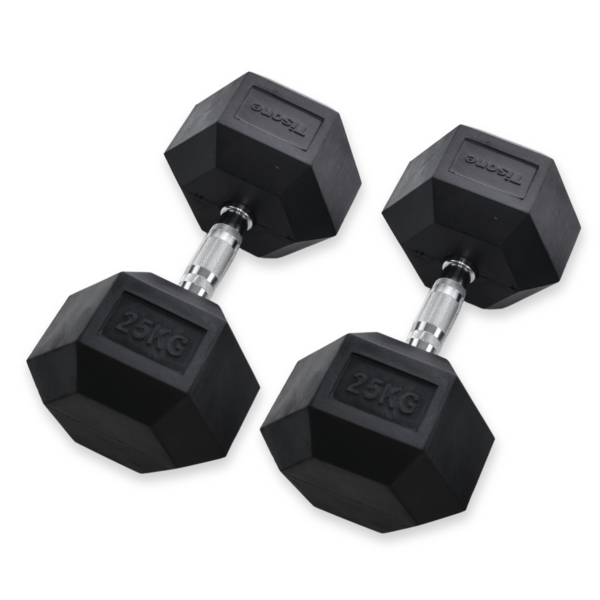 Mancuernas hexagonales Tisone  25 kg (par)