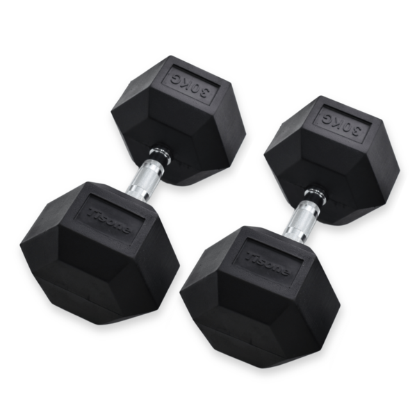 Mancuernas hexagonales Tisone 30 kg (par)