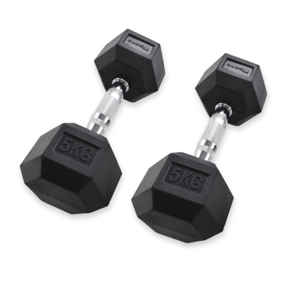 Mancuernas hexagonales Tisone 5 kg (par)