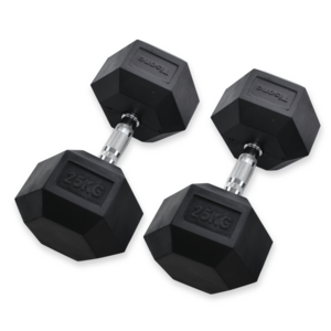Mancuernas hexagonales Tisone  25 kg (par)